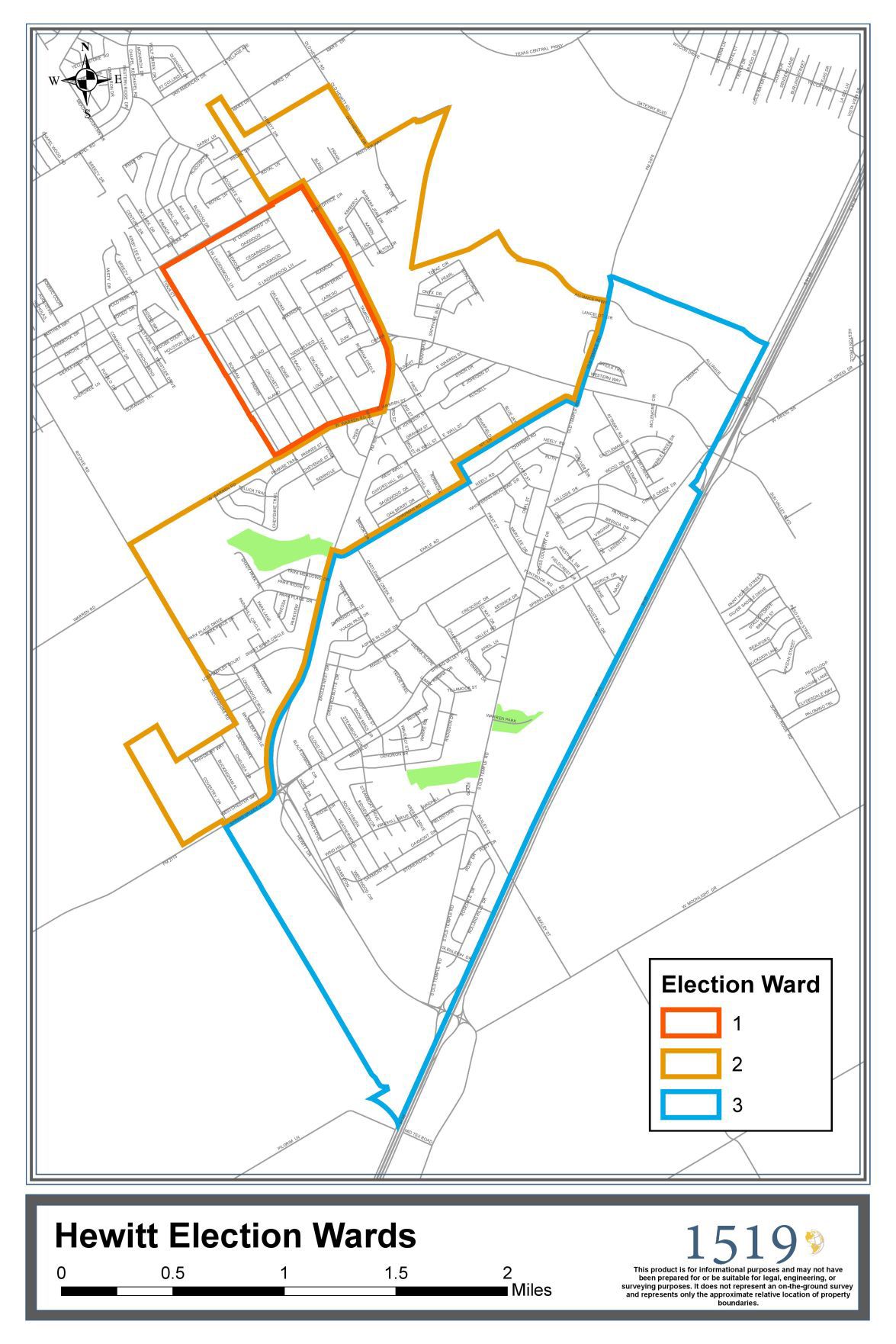 Hewitt Ward map